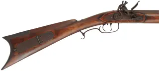 Tennessee Mountain Rifle,
 .40 caliber, 38" Colerain barrel,
L&R Durs Egg flintlock, maple, iron trim, used